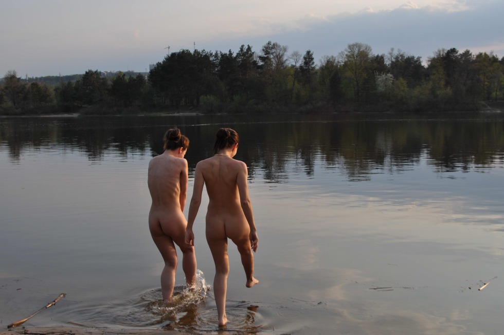 Women with men swim naked