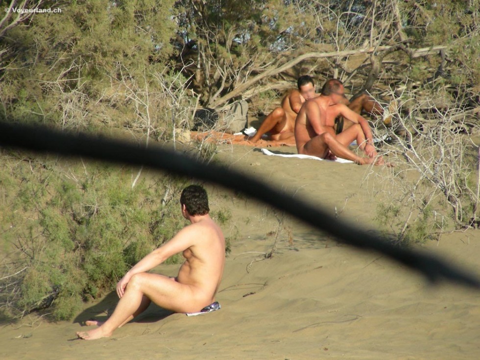 Naturist beach of dune naked