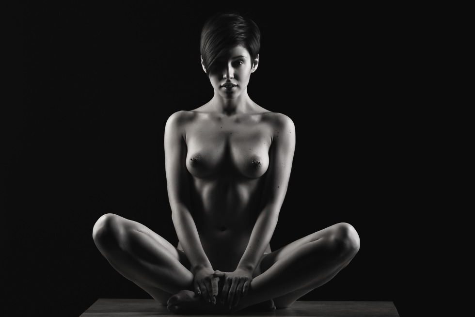 Beautiful girls nude in the studio