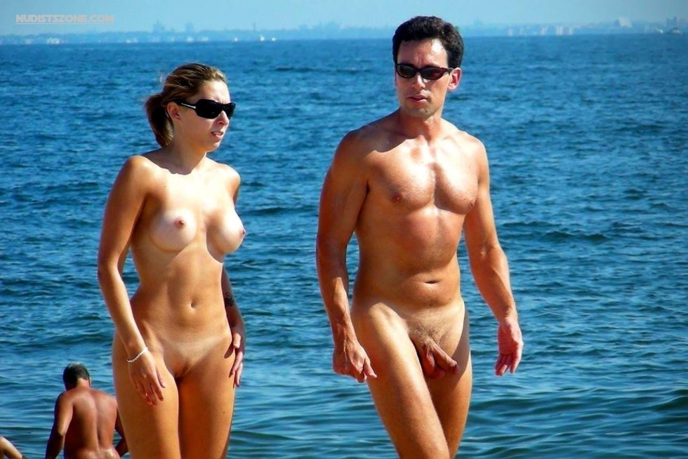 Naked couples on the beach