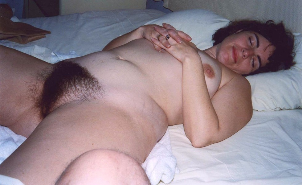 Naked hairy wives in bed