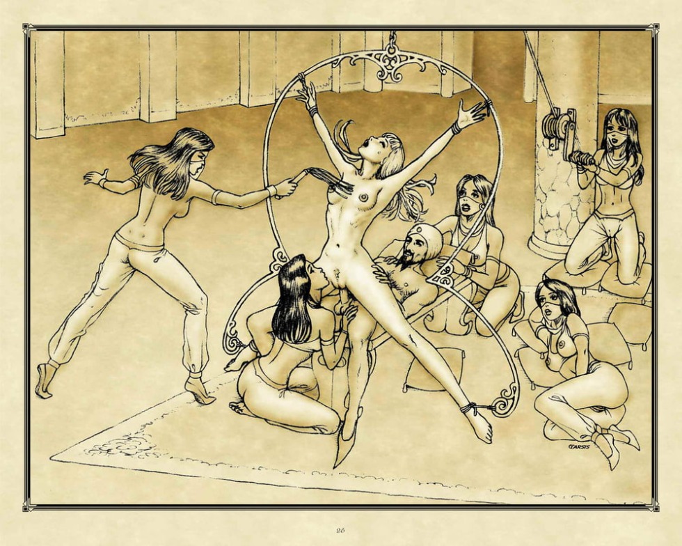 Erotic drawings of a slave