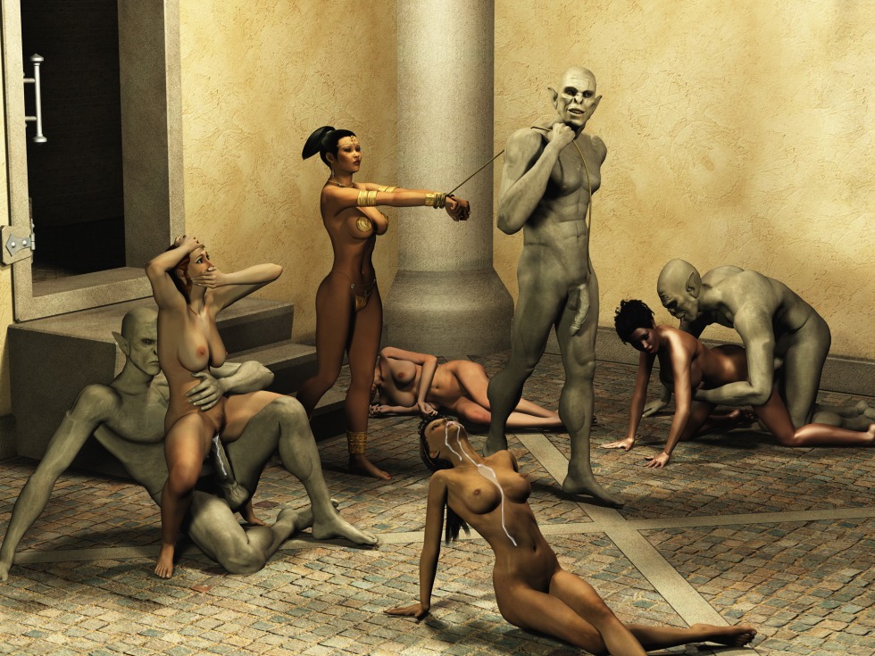 Naked slaves in 3d comics