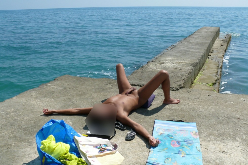 Nudian beach in Sochi naked