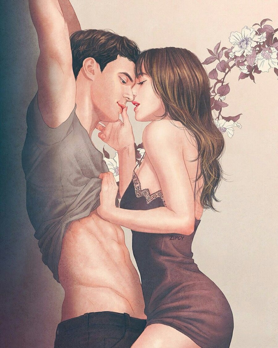 Erotic drawings of steam