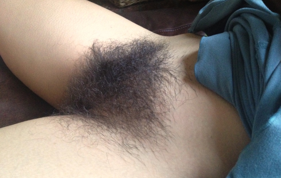 Very hairy female pubis