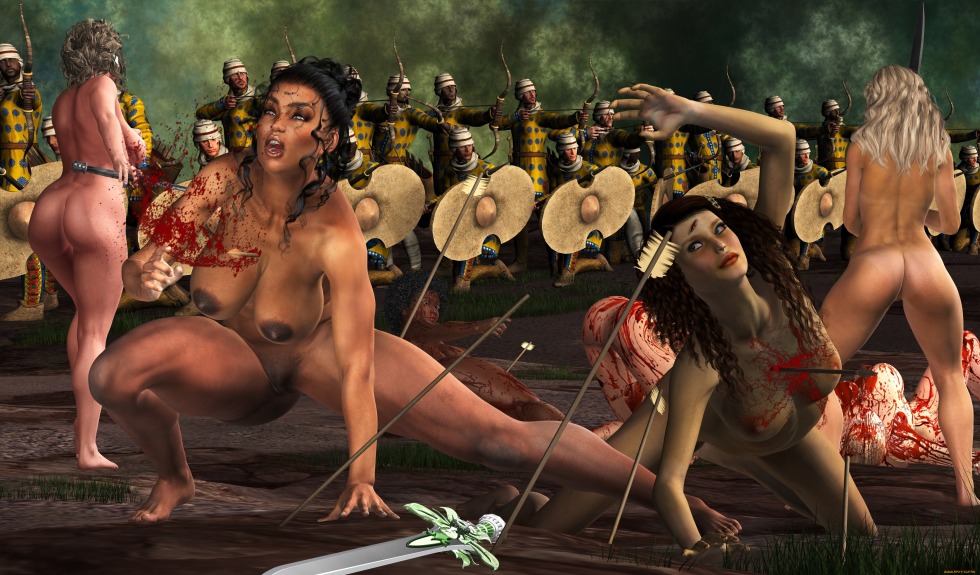 Naked women are gladiators