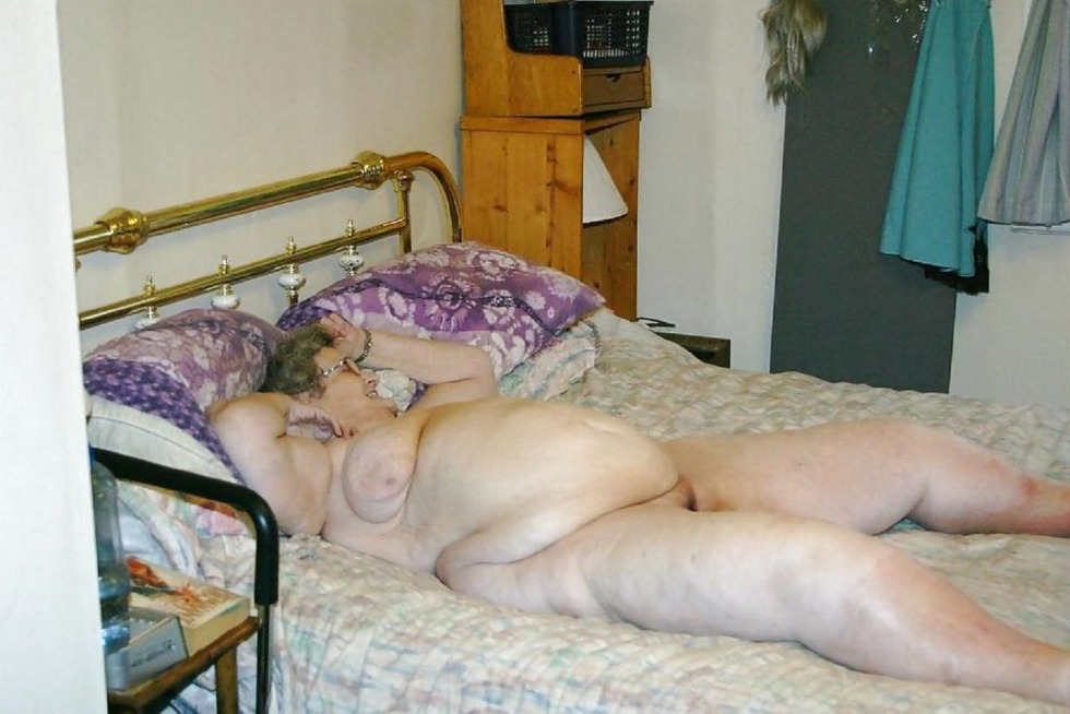 Naked fat in bed