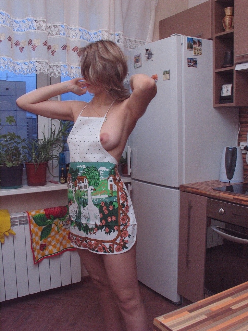 Naked in the apron homemade