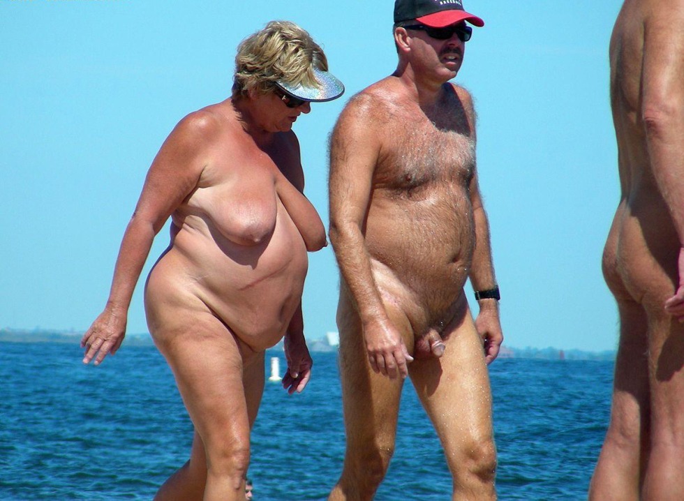 Naked old grandmas on the beach