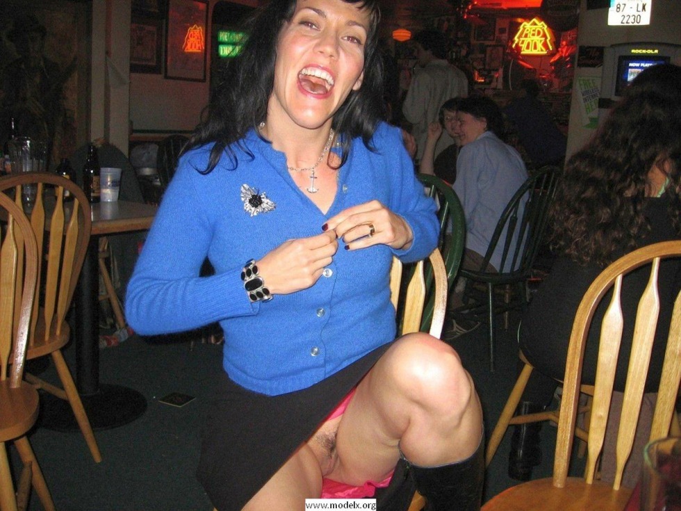 Without panties at the corporate party