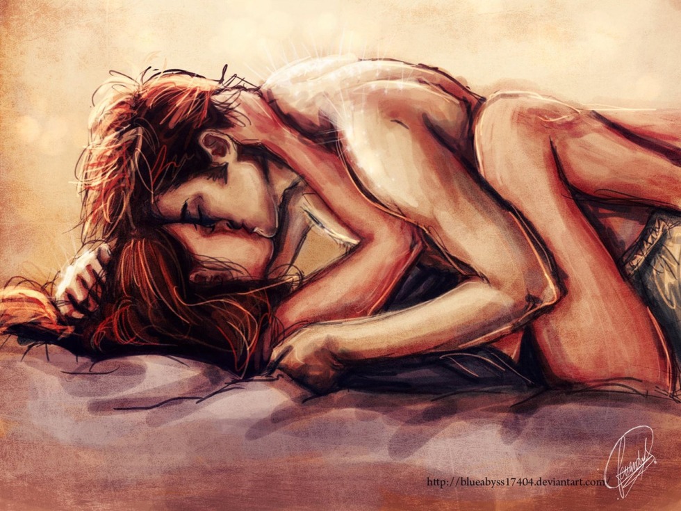 Erotic drawings of men and women