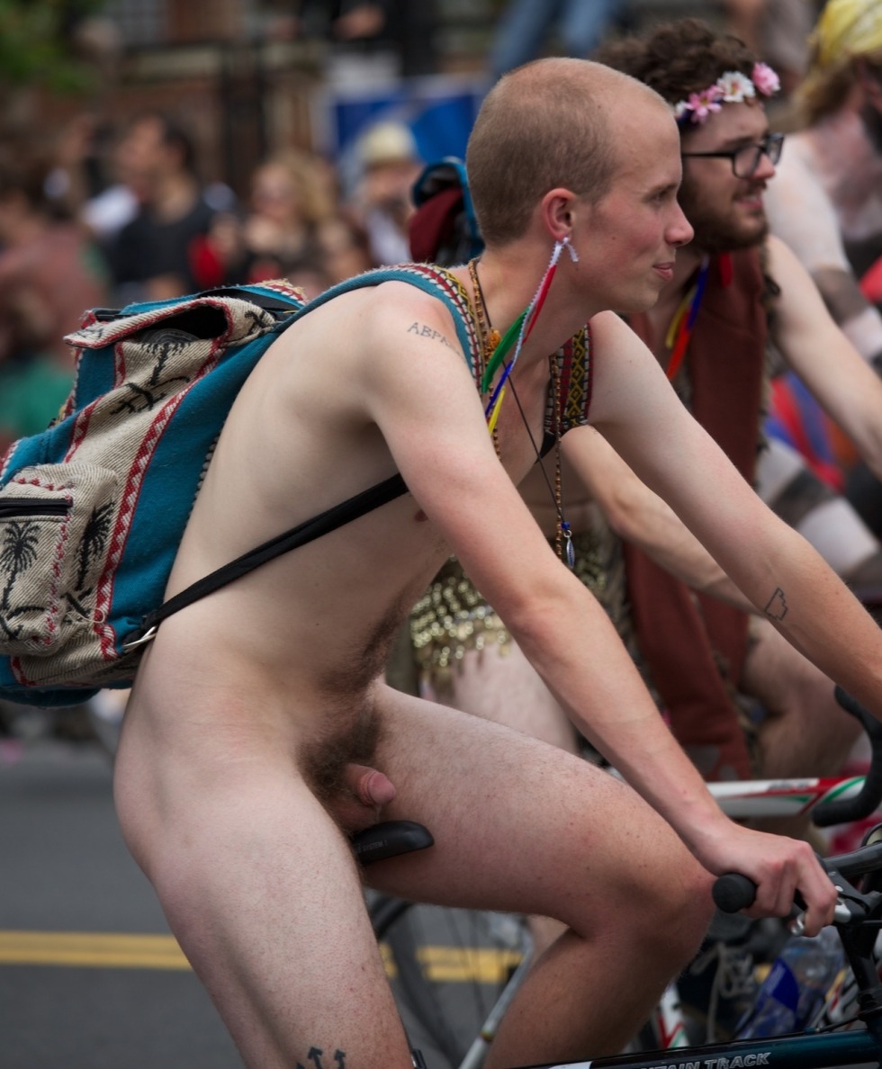 Parade of naked men and women