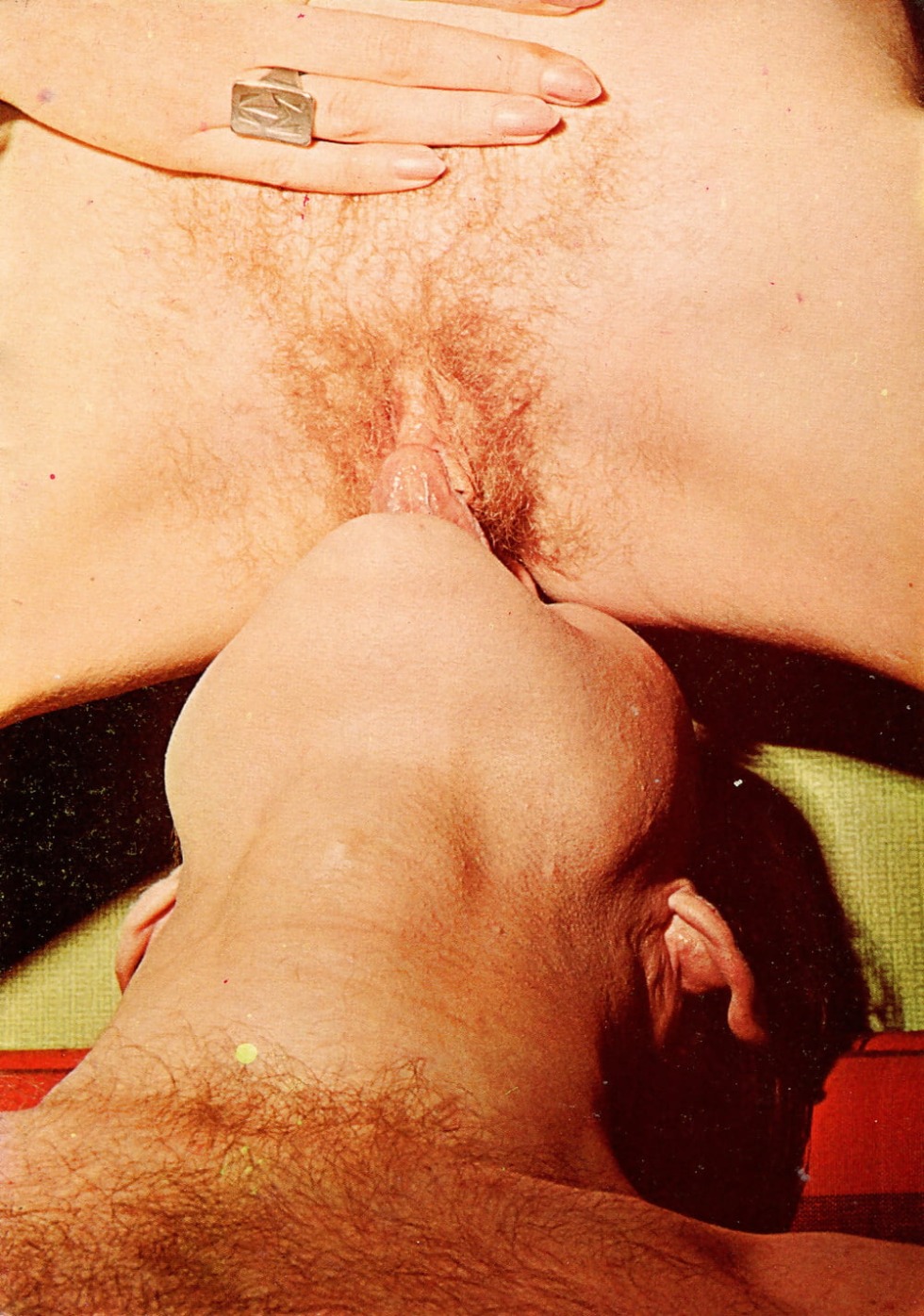 Hairy cunnilingus retro