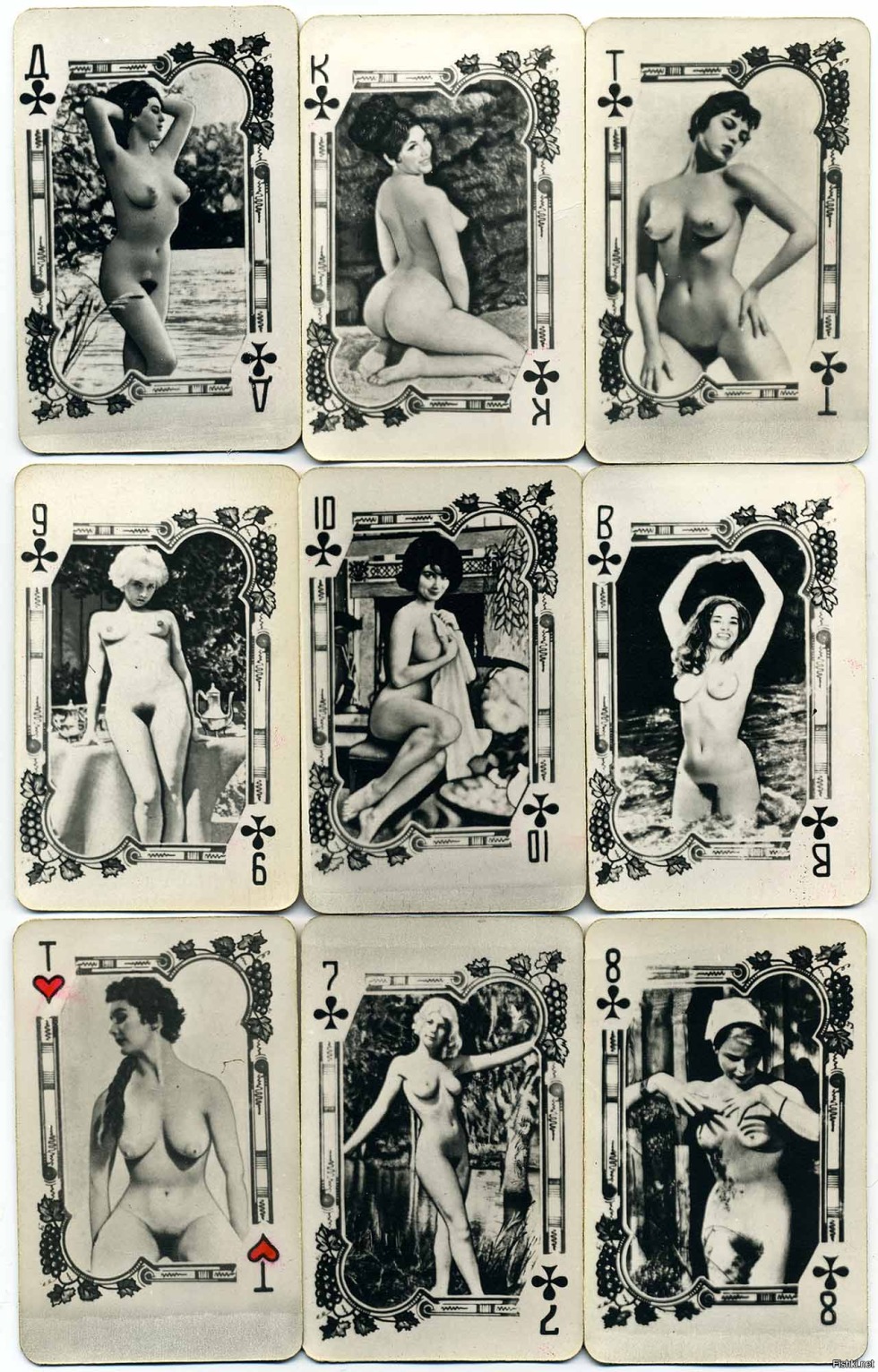 Erotic gaming cards
