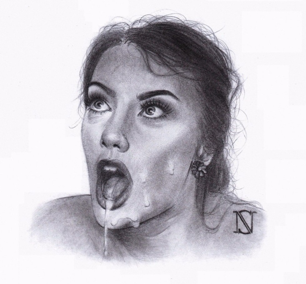 Cumshots on beautiful girls drawing