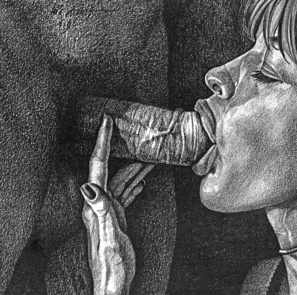 Pornographic painting with a pencil