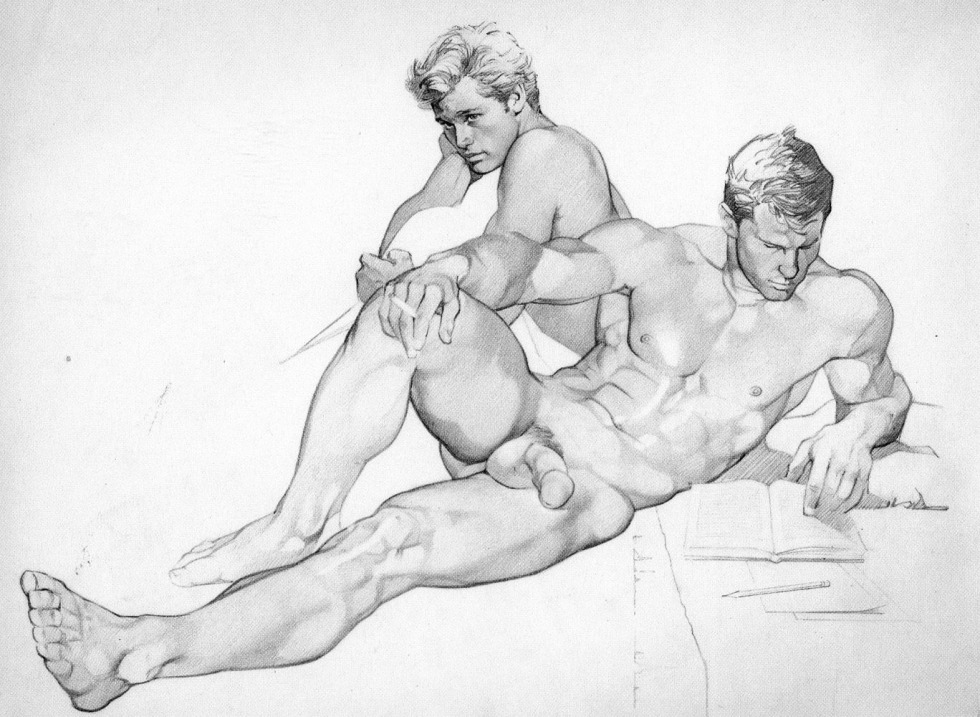 Gay erotica in drawings and painting