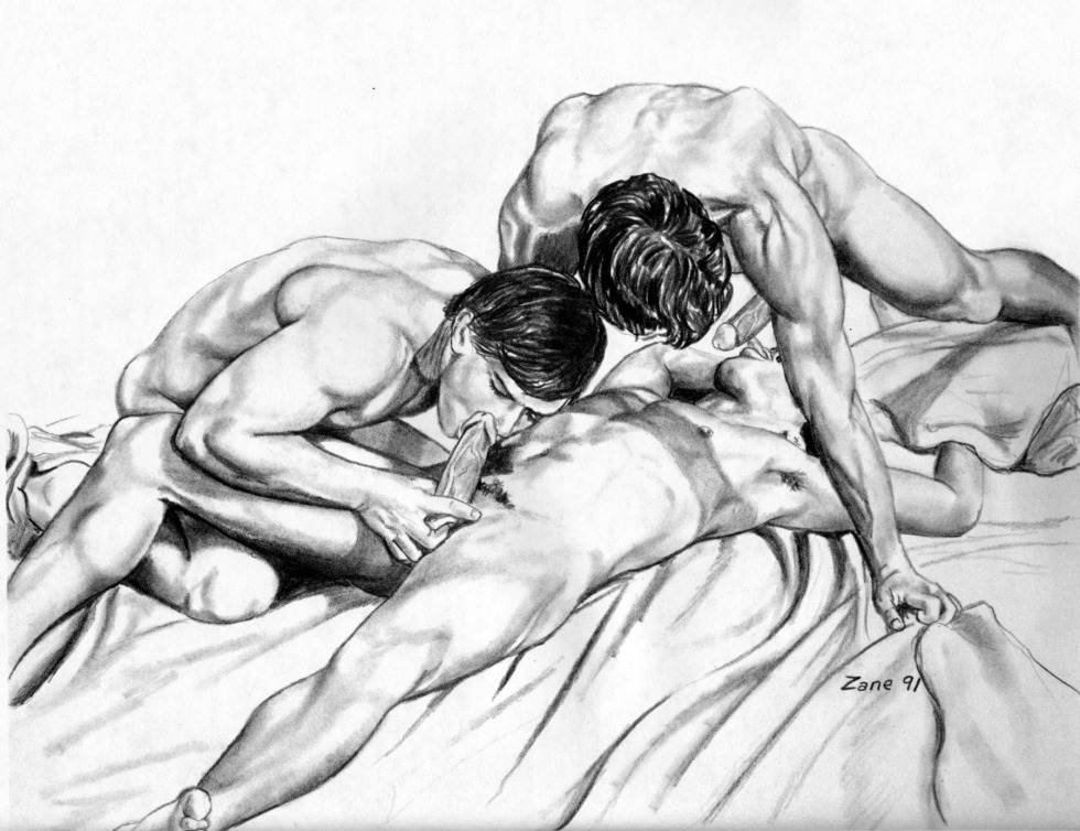 Pornographic drawings with a pencil