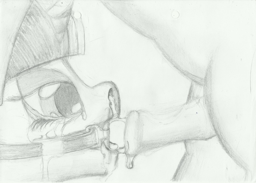 Beautiful drawing blowjob deep