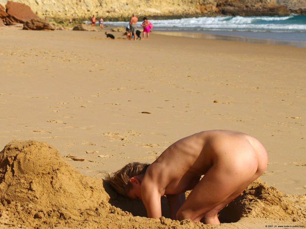 Guys naked on the shore
