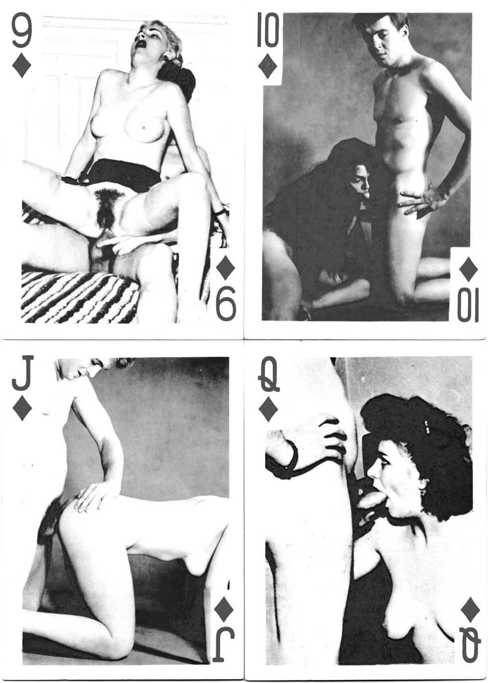 Old playing porn cards