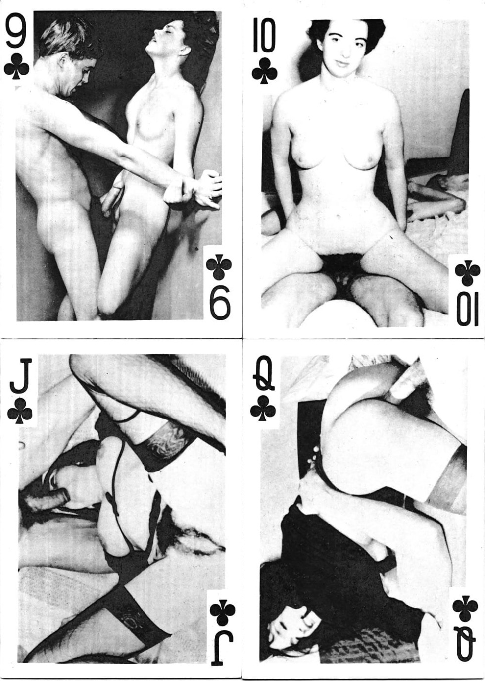 Black white porn cards