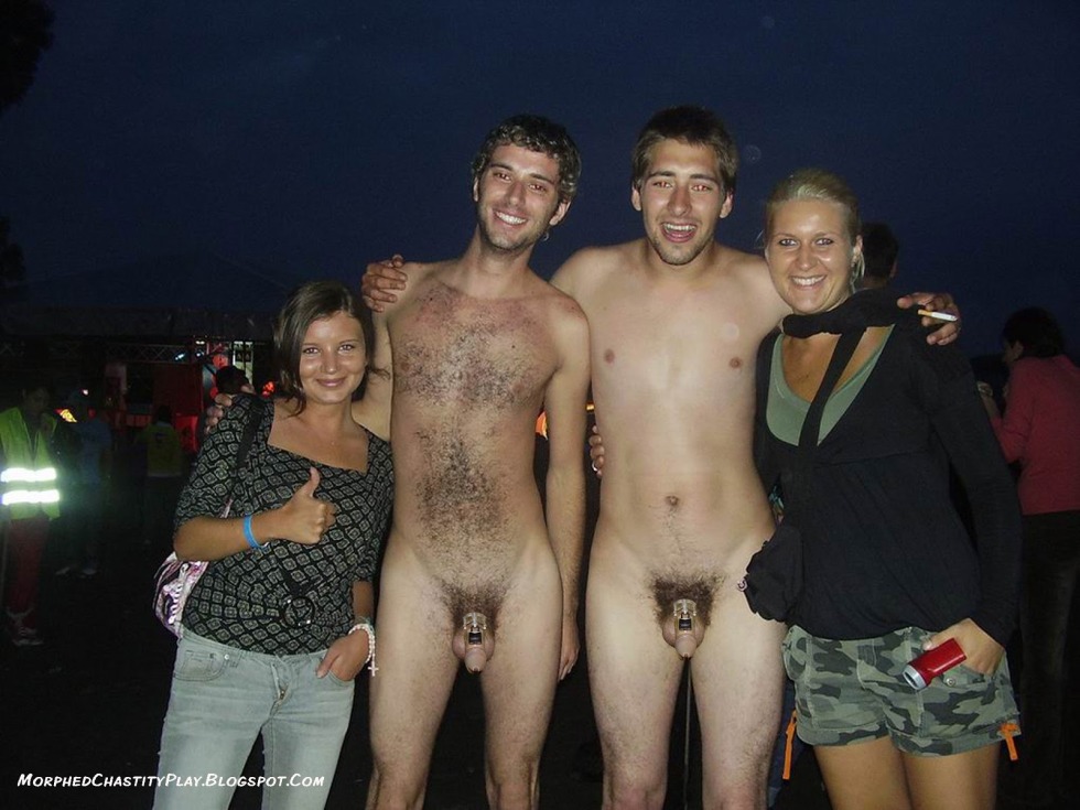 Men and women without panties