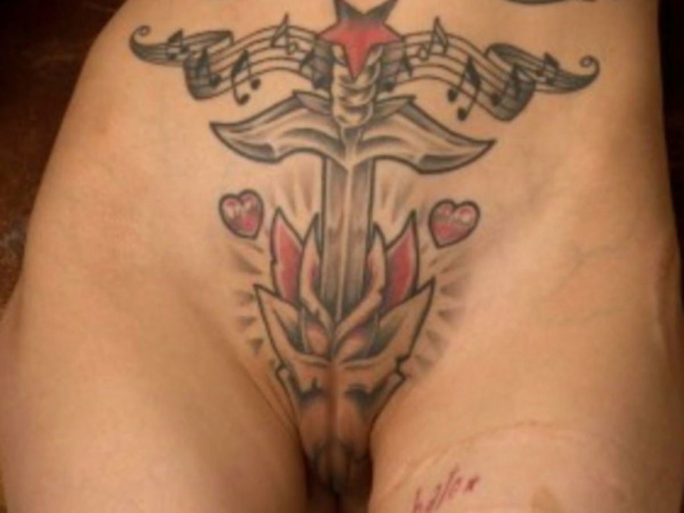 Intimate tattoos on the vagina