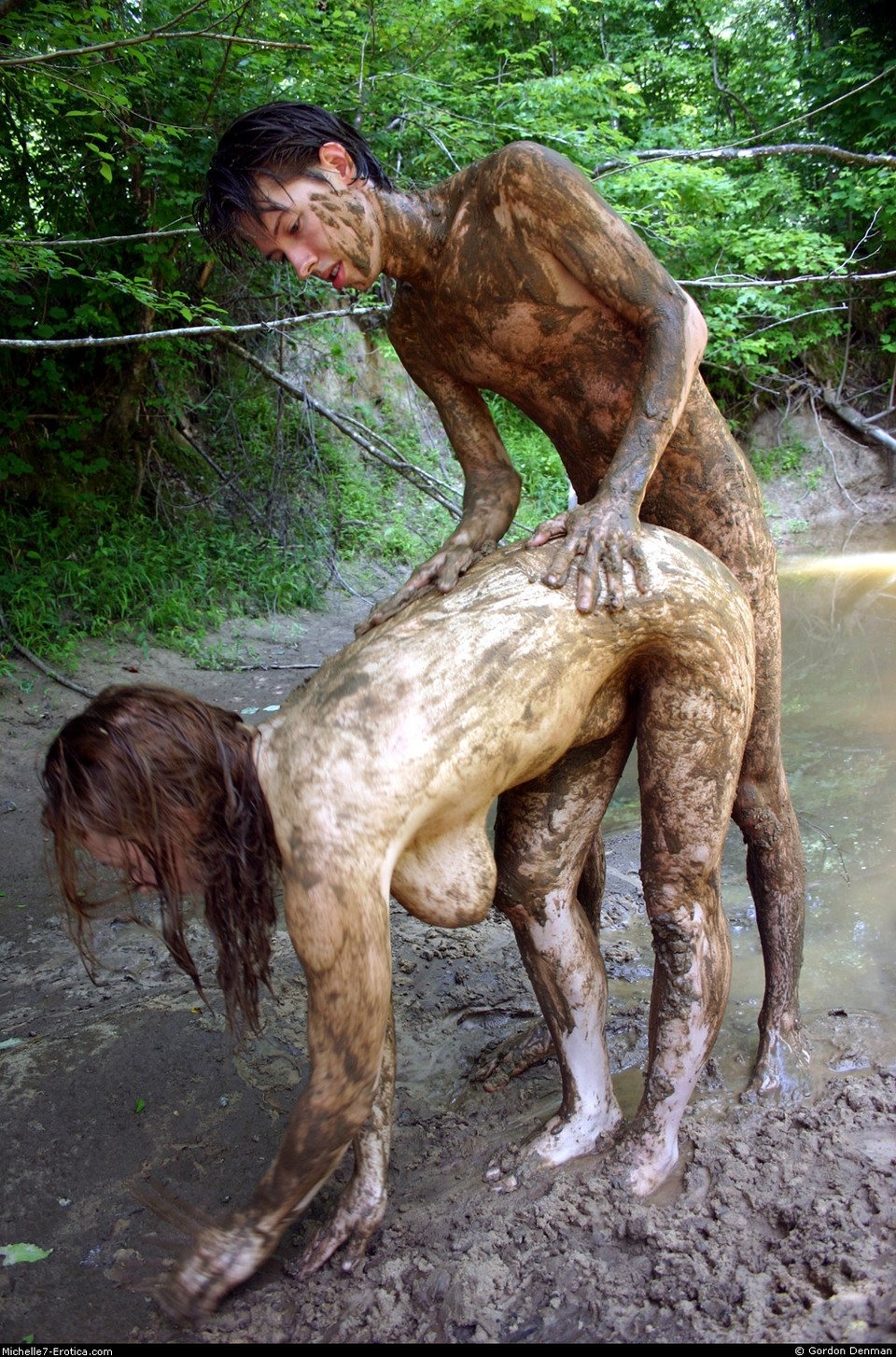 Naked dirty in manure