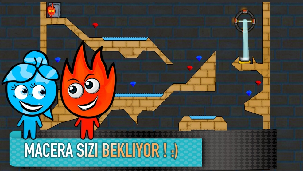 Games fire and water for 1 person