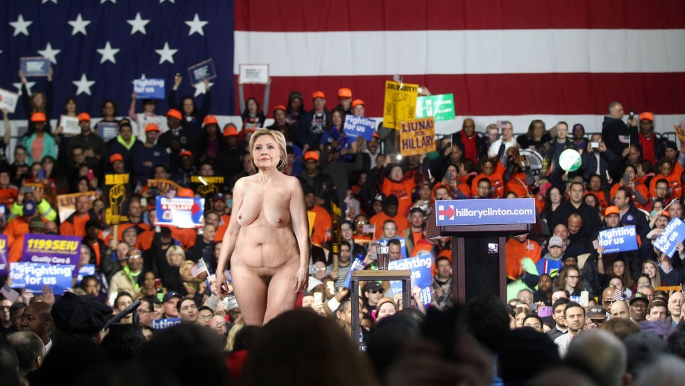 Naked Chelsea and Hillary Clinton fake