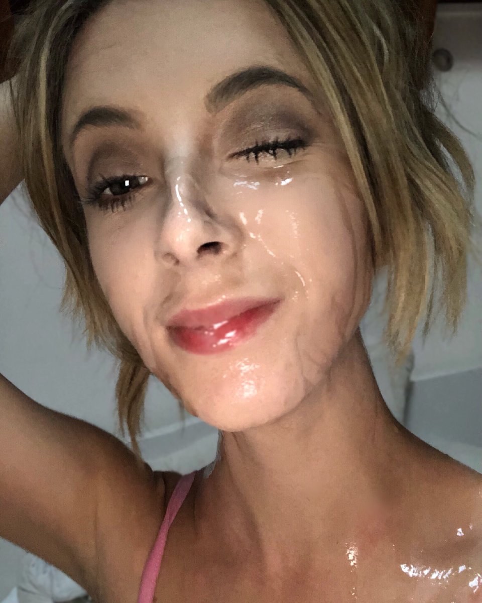 Beautiful girls cum on face