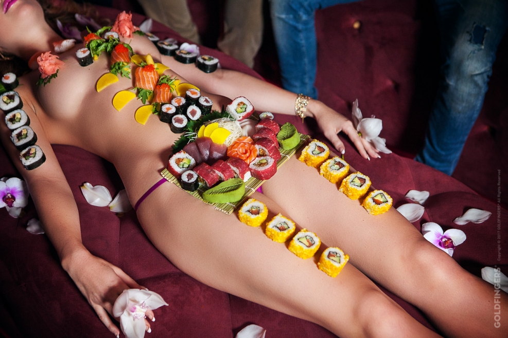 Anal perversion with food