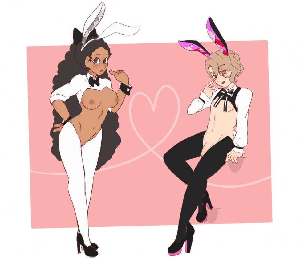 Hentai ladder in a rabbit costume