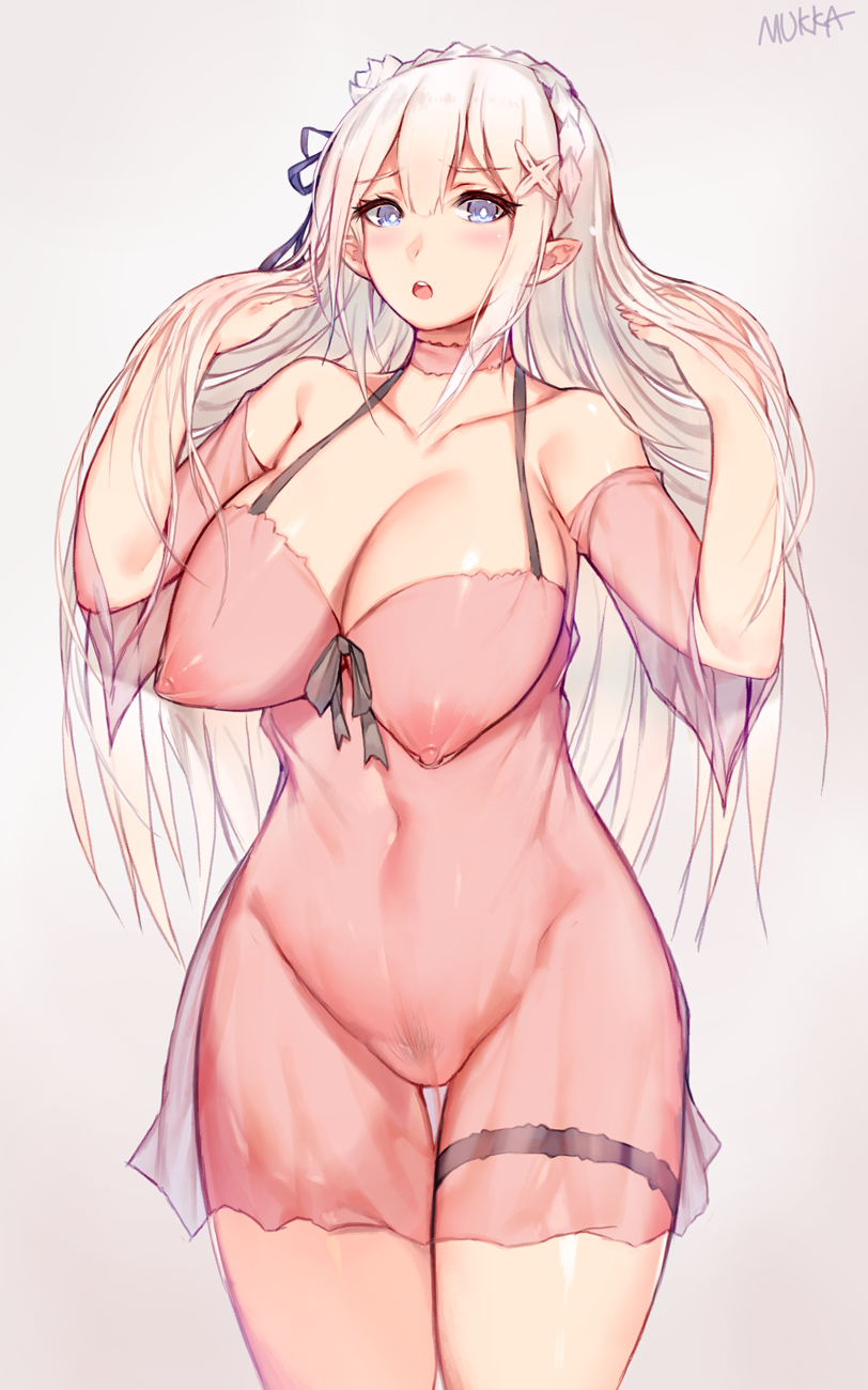 Re Zero Emilia big tits