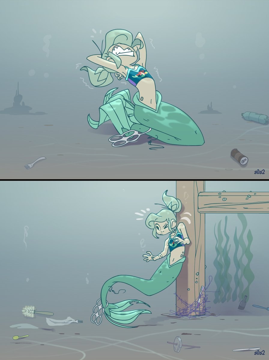 THE LITTLE TRASHMAID ART