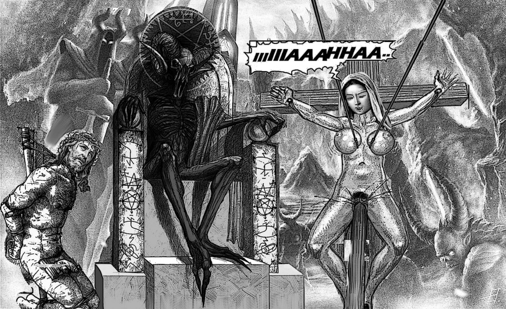 Masturbation of nuns in stockings