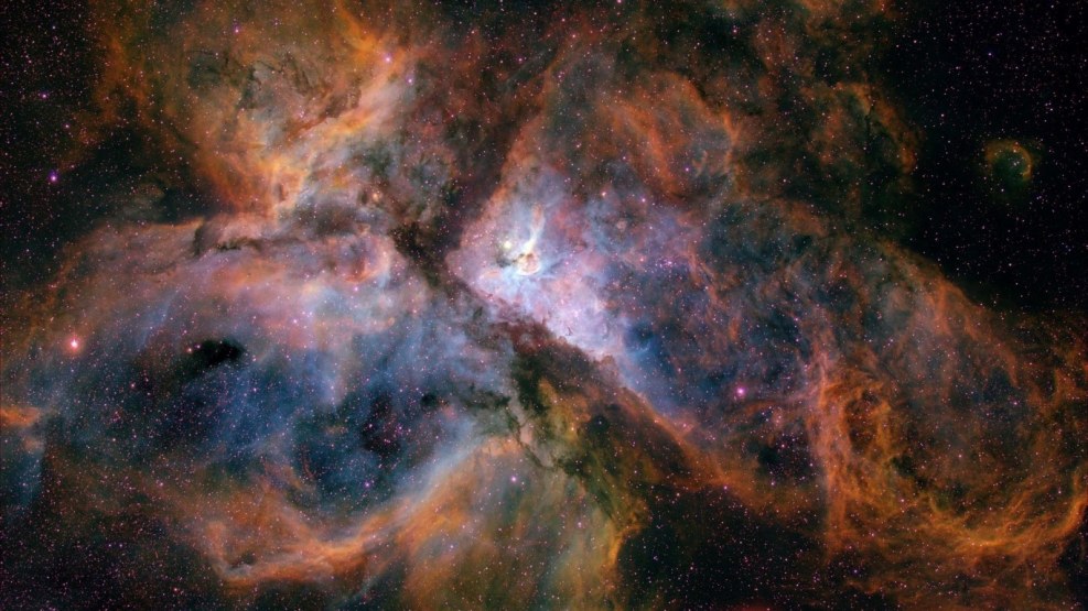 Dragon constellation with nebula