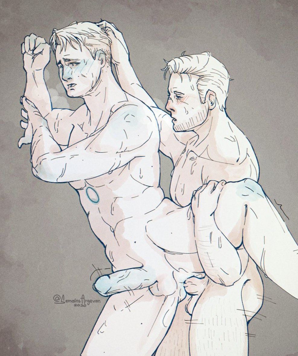 Detroit Become Human Gavin Reed and RK900 ya hentai