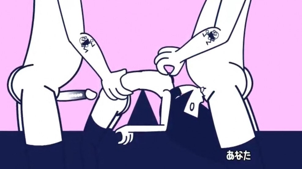 Boy in hentai parody girl