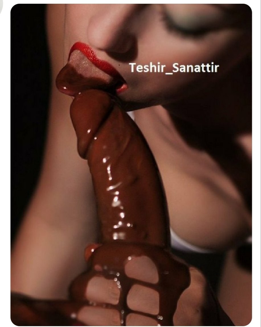 Licks dick in chocolate