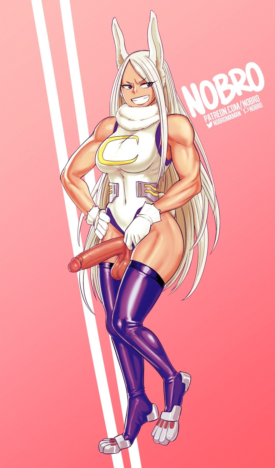 Miruko Rabbit-Hero jumps on a penis