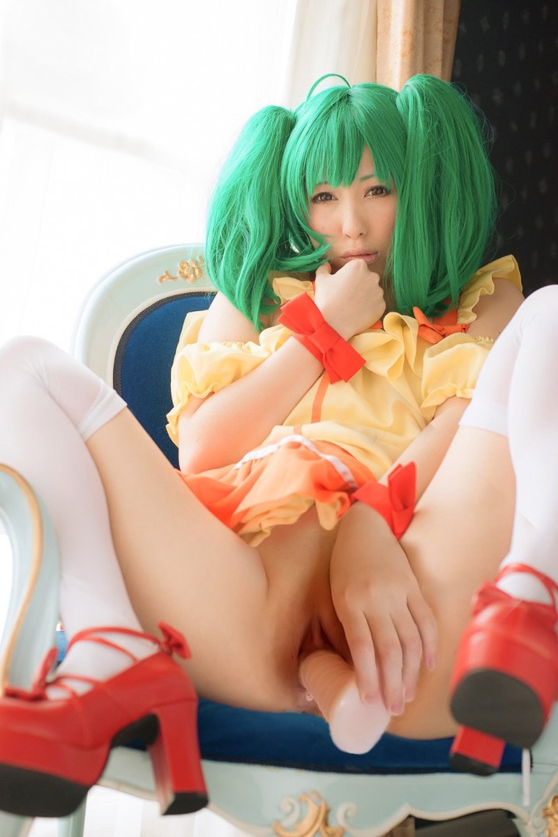 Naked Asian in erotic suits