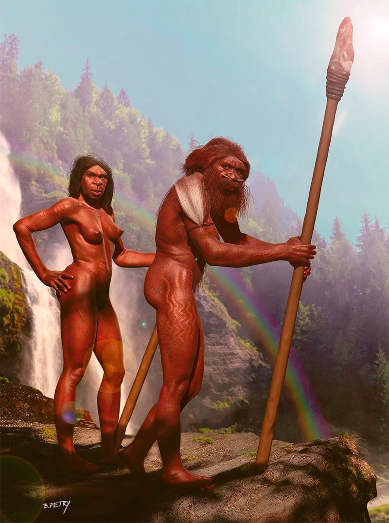 Prehistoric naked man