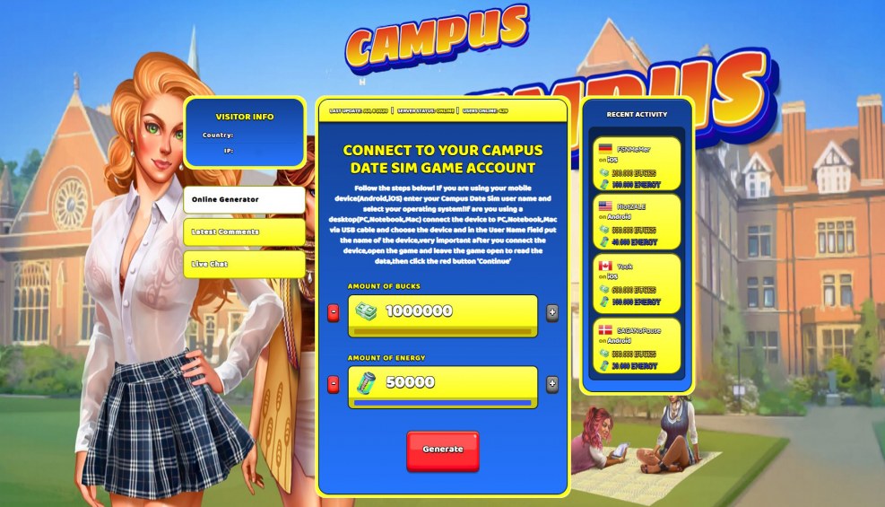 Date Sim Campus game