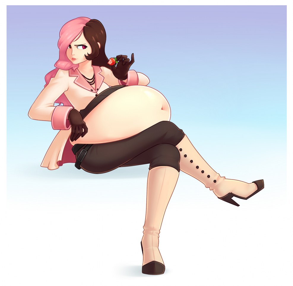 MarceLine Stuffed Belly Overeating Burp Rule34