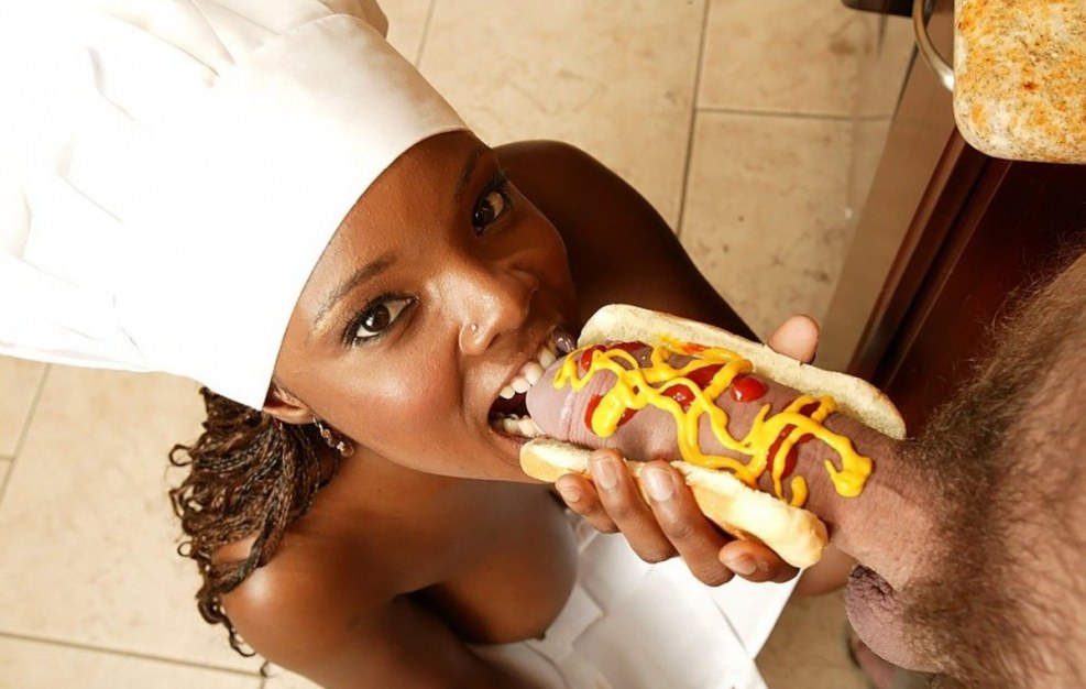 The girl and a member of chocolate