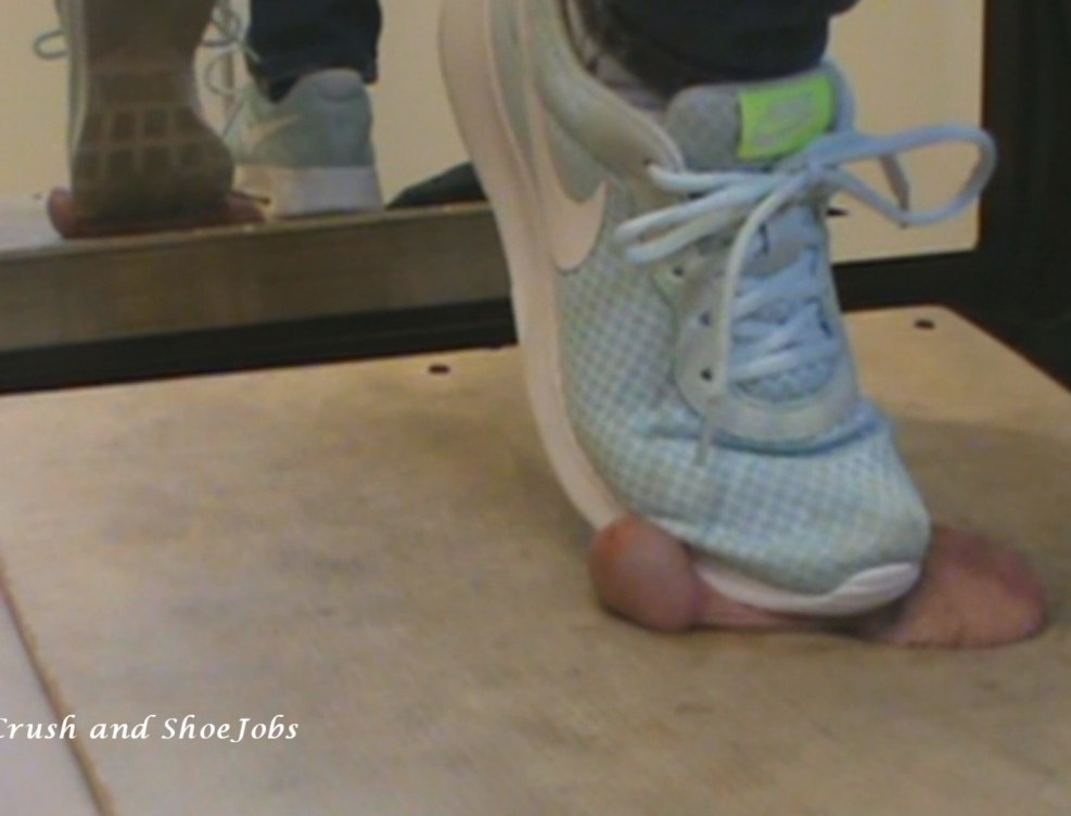 Cock Crush Part 1 - why can not he get a Full length hard on ?? Cum Stomp Queen