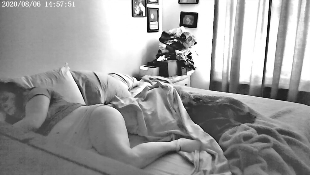 Masturbation under a blanket video